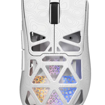 MOUSE FURYCUBE G11 Design Oco Mouse Gamer Sem Fio com Luz RGB Sensor Branco