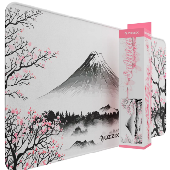 Mousepad Gamer Ozzix Grande Otaku Pro Player Clean Presente Branco Sakura 70x35 Speed