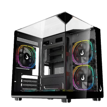 Gabinete Gamer Rise Mode Galaxy Full Glass X Mini Black - RM-CA-FGXN-B