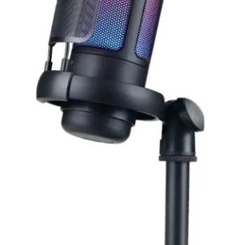 Microfone de Mesa Gamer USB Condensador Cardioide RGB para PC, Streaming, Podcast, Lives, Gravações, Chamadas e Criação de Conteúdo