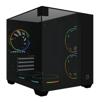 GABINETE GAMER BG-058B TOKYO PRETO BLUECASE - S/ FONTE / VIDRO PANORAMICO / USB 3.0 / MICRO-ATX / MINI-ITX