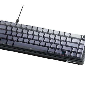 TECLADO MECANICO GAMER ATTACK SHARK X66 65 COMPACTO RGB MOONLIGHT CINZABRANCO ASX66MNLG