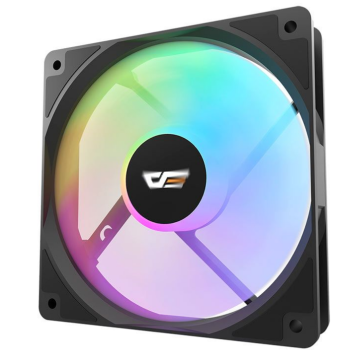 Kit Ventoinhas Aigo Darkflash CL12, Rainbow, 3x120mm, Preto, RAINBOW-CL12-3IN1