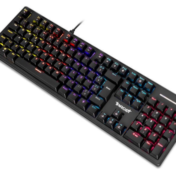 Teclado Mecanico TGT Sherman V3, Rainbow, ABNT2, Switch Huano Azul, Preto, TGT-SHR-RBW03