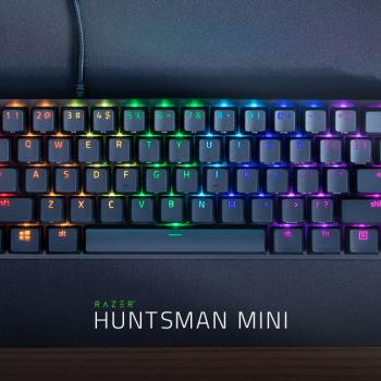 Teclado Mecânico Gamer Razer Huntsman Mini - 60% Optical Linear Red Switch, Preto