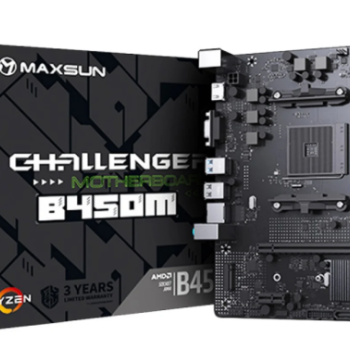 Placa Mae MAXSUN B450M MS-Challenger, Chipset B450, AMD AM4, mATX, DDR4, Preta