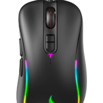MOUSE GAMER RISE MODE G2 BLACK RGB  6400 DPI, 7 BOTÕES