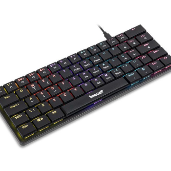 Teclado Mecanico TGT Sherman LP60, Rainbow, ABNT2, Switch Azul, Preto, TGT-SHLOW-RBW01