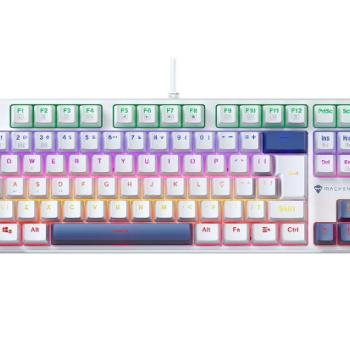 TECLADO MECANICO GAMER MACHENIKE K500BB87 SWITCH BROWN ABNT AZUL REF JJ02G200A
