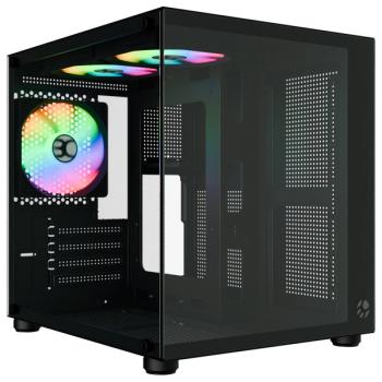 GABINETE GAMER SOUL PRO BG-052 PRETO BLUECASE - 3X FAN ARGB / S/ FONTE / VIDRO / USB 3.0 / MICRO-ATX / MINI-ITX 8336