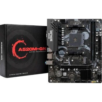 Placa Mãe Gamer Ninja A520M, Chipset A520, AMD AM4, M-ATX, DDR4, GN-MB-A520MD4