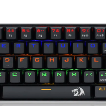 Teclado Mecanico Gamer Redragon Lakshmi Rainbow Preto, Switch Azul, ABNT2 - K606R (PT-BLUE)