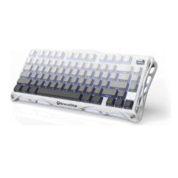 Teclado Gravastar Mercury K1 - Gradient White - PROFISSIONAL PREMIUM