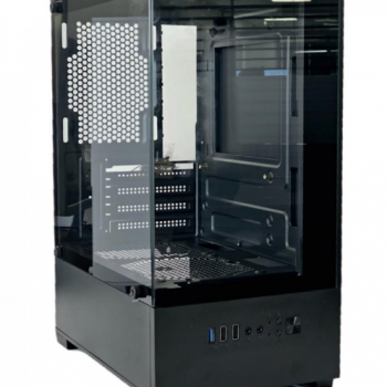 GABINETE GAMER DUEX DXGB0C, Mid Tower, Vidro Temperado, MATX, Sem Fonte, Sem Fan, Preto