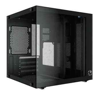 GABINETE GAMER MINI BG-066 LIFE PRETO BLUECASE - S/ FONTE / VIDRO TEMPERADO / MICRO-ATX / MINI-ITX