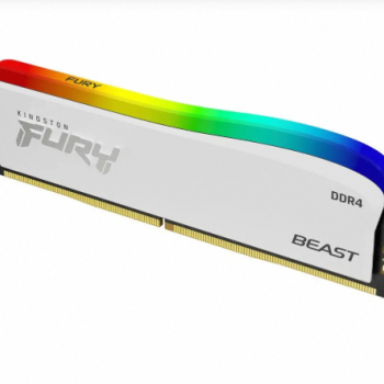 Memória RAM 2x8GB 16GB 3600MHZ Kingston Fury Beast RGB Branca