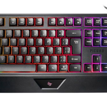 Teclado Gamer Pichau Venus P1, Rainbow, ABNT2, Preto, PCH-VNSP-RBW01
