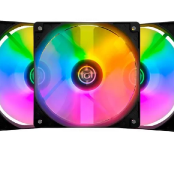 Kit  fanTGT Striker, Rainbow, 3x120mm, TGT-STK3-BLRBW