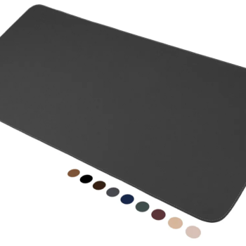 Mouse Pad 90x40 Extra Grande Couro Sintetico Cor Grafite