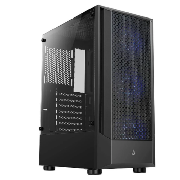 Gabinete Gamer Rise Mode Wave - Mid Tower, USB 2.0+3.0, Lateral Vidro, C/ 3x Fan ARGB