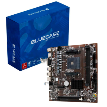 PLACA-MAE BMBA320-D3HGU-M2 BOX DDR4 AM4 GIGABIT BLUECASE - 64GB / VGA / HDMI / USB 3.0 / M.2 NVME / MATX REF 8220