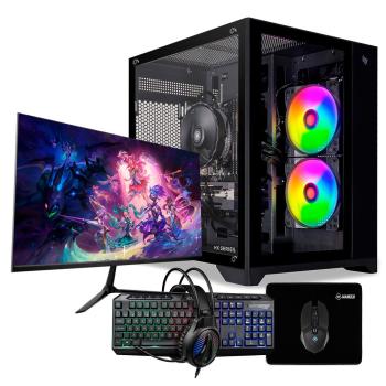 PC Gamer Neologic Ryzen 5 5600G, 16GB RAM 3200MHz, Placa Radeon Vega 7, SSD 480GB, Windows 11 + Monitor 24