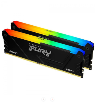Memória RAM Kingston Fury Beast, RGB, 32GB (2x16GB), 3200MHz, DDR4, CL16