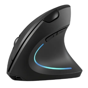 Mouse Vertical Ergonômico Bluetooth Sem Fio Wireless a Pilha Anatômico Ortopédico com Apoio Grande Silencioso Gamer Compatível com Windows e Mac Reduz Dor no Pulso e Fadiga
