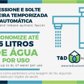 TD ADESIVOS - PRESSIONE E SOLTE TORNEIRA TEMPORIZADA AUTOMÁTICA