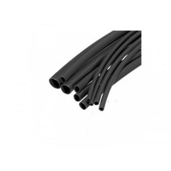Tubo Termorretratil Termo Retratil 6,4 Mm X 1000 Mm Preto