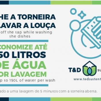 TD ADESIVOS - FECHE A TORNEIRA AO LAVAR A LOUÇA