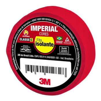 Fita Isolante Imperial Vermelha 18Mm X 20M Hb004298129 3M