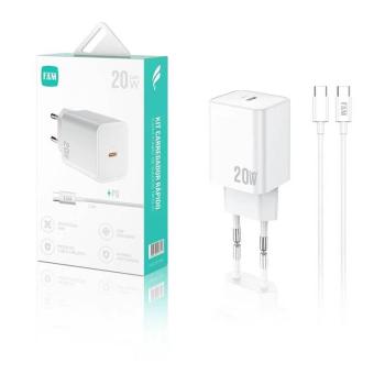 CARREGADOR TIPO C 5V 9V PD USB C 20W FAM FKT-28C