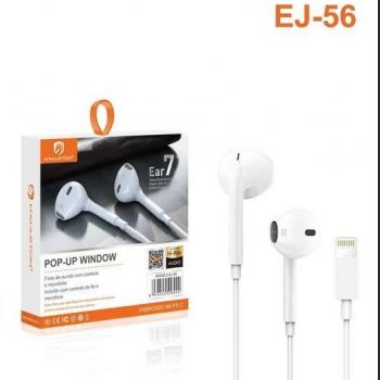FONE DE OUVIDO COM FIO IN EAR IPHONE LIGHTNING HMASTON EJ-56