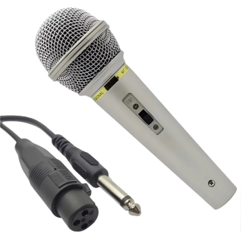 MICROFONE COM FIO P10 2.5M TOMATE MT-1018