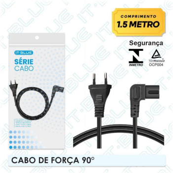 CABO ENERGIA 2 PINOS P ELETROS JOELHO 90 GRAUS IT BLUE LE-26