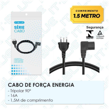 CABO ENERGIA 3 PINOS P GABINETE JOELHO 90 GRAUS 1.5M IT BLUE LE-25