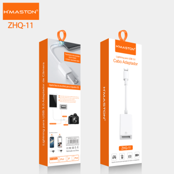 ADAPTADOR CONECTOR C CABO OTG IPHONE 5 ATE 14 LIGHTNING HMASTON ZHQ-11