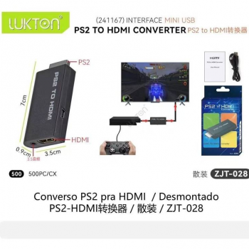 ADAPTADOR CONVERSOR PS2 X HDMI LUKTON ZJT-028