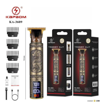 MAQUINA CABELO CORTE APARADOR DE PELOS LED KAPBOM KA-3609