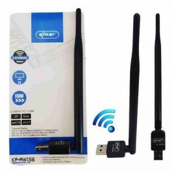 ADAPTADOR WIRELESS WIFI USB C ANTENA KNUP KP-AW156