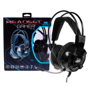 FONE DE OUVIDO HEADPHONE COM FIO GAMER 7.1 USB + P2 2 PINOS KNUP KP-464