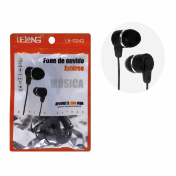 FONE DE OUVIDO COM FIO IN EAR C MIC SAQ LELONG LE 0242
