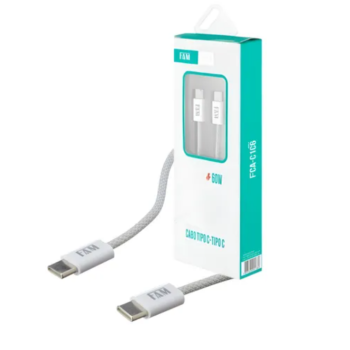 CABO DADOS PD TIPO C USB C 60W 1.2M IPHONE 15 16 17 REFORC REVEST FAM FCA C1C6
