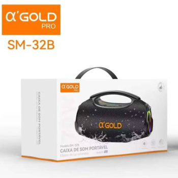 CAIXA DE SOM BLUETOOTH 70W LED AGOLD SM 32B