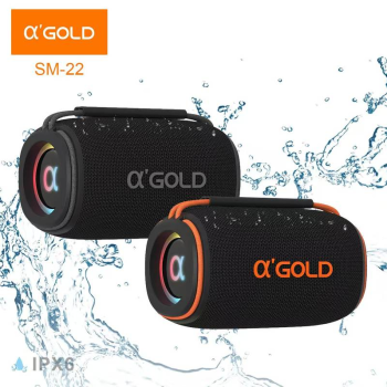 CAIXA DE SOM BLUETOOTH 20W LED AGOLD SM-22