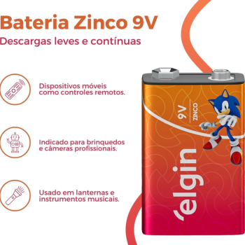 BATERIA 9V 6F22 ELGIN