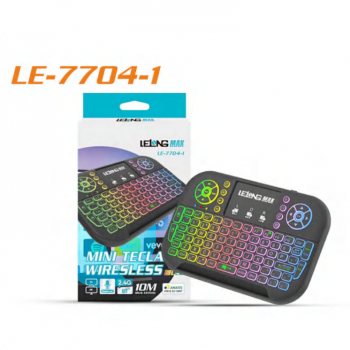 TECLADO MINI BLUETOOTH COM BACKLIGHT LELONG LE 7704