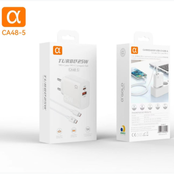 CARREGADOR TIPO C 5V 9V 12V PD USB A USB C 40W AGOLD CA48-5