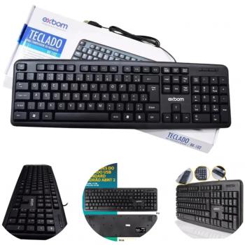 TECLADO COMPLETO USB P PC EXBOM BK 102